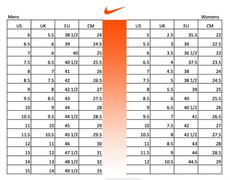 nike youth shoe size conversion